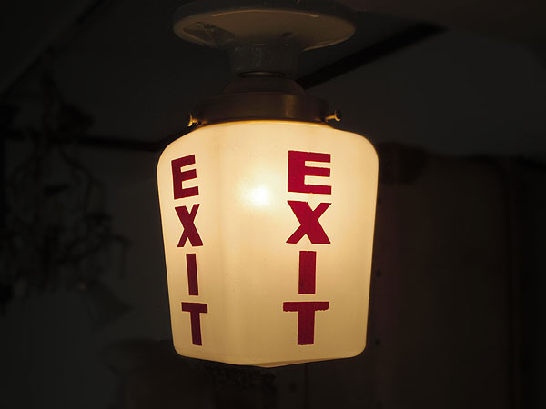 JigsawVintageCo,】新品 陶器のシーリングライト+EXIT ガラス グローブ