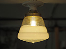 陶器シーリングライト+アンティークガラスシェードA　天井照明