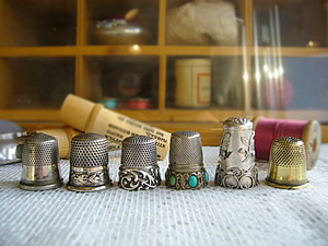 フランスアンティーク シルバー すずらんのシンブル 指ぬき フランス