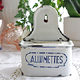 アンティークキッチン雑貨　エナメル製　アルメット缶　Allumettes